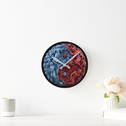 Eternal Duality Wall Clock Runde Wanduhr (Zuhause)