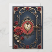 Eternal Elegance – Clockwork Heart Einladung (Rückseite)