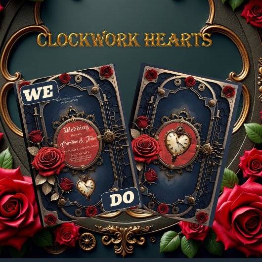 Eternal Elegance – Clockwork Heart Einladung