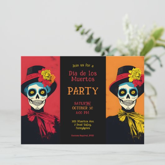 💀 Eternal Elegance Einladung (Stehend Vorderseite)