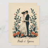 Eternal Embrace Wedding Einladung (Vorne/Hinten)