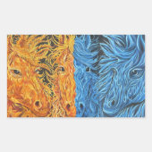 Eternal Equilibrium-Pferde-Zwillingsflames Rechteckiger Aufkleber (Vorderseite)