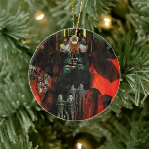 Eternal Flame Fire Twins Surrealist Keramikornament