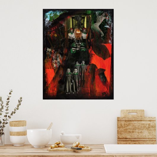 Eternal Flame Fire Twins Surrealist Poster (Küche)