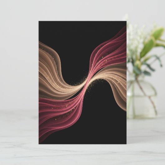 Eternal Flow of Love — Abstract Romantic Art Dankeskarte (Stehend Vorderseite)