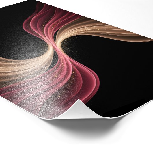 Eternal Flow of Love — Abstract Romantic Art Fotodruck (Ecke)