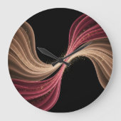 Eternal Flow of Love — Abstract Romantic Art Große Wanduhr (Vorderseite)