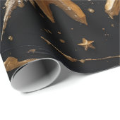 Eternal Frost – Golden Snowflake Glam Gift Wrap Geschenkpapier (Rolleneckpunkt)