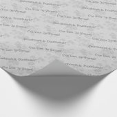 Eternal Gothic Cherry Blossom Weiß und Grau Geschenkpapier (Ecke)