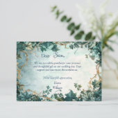 Eternal Grace Elven Wedding Dankeschön Card Dankeskarte (Stehend Vorderseite)