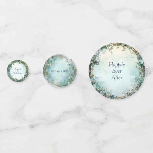 Eternal Grace Elven Wedding Table Konfetti (Rückseiten)