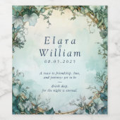 Eternal Grace Elven Wedding Weinetikett (Einzelnes Label)