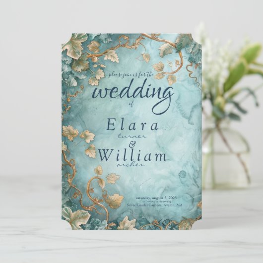 Eternal Grace Fantasy Elven Einladung (Stehend Vorderseite)