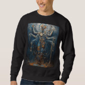 Eternal Guardian of Time Surreal Clockwork Deity Sweatshirt (Vorderseite)