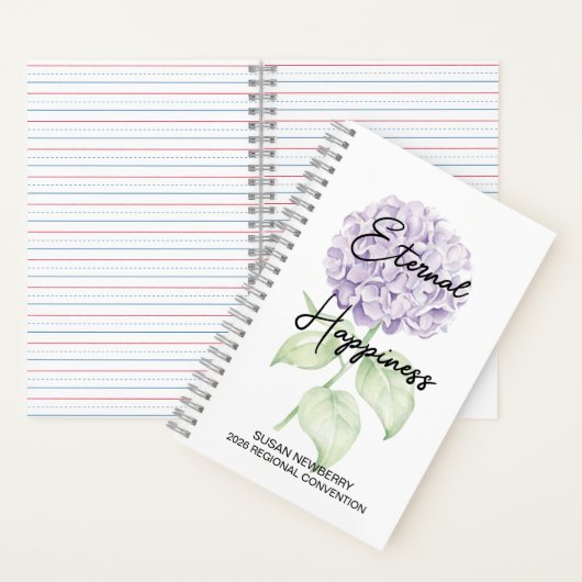 Eternal Happiness 2-Sided Notebook with Hydrangea Notizblock (Innen)