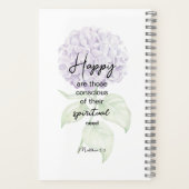 Eternal Happiness 2-Sided Notebook with Hydrangea Notizblock (Rückseite)