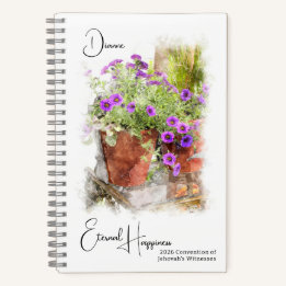 Eternal Happiness Floral 2026 JW Convention Notizblock