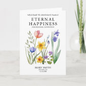 Eternal Happiness JW Baptism with Spring Flowers  Karte (Vorderseite)
