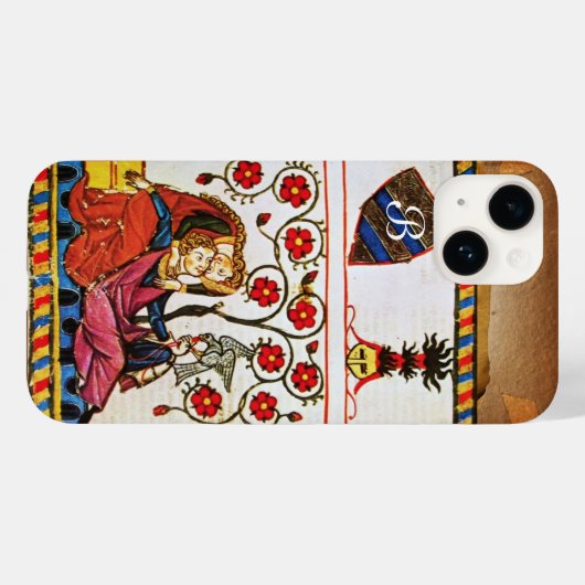 ETERNAL-LIEBE-MONOGRAM-Perchment Case-Mate iPhone Hülle (Rückseite (Horizontal))