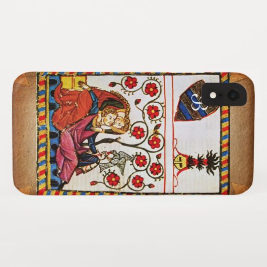 ETERNAL-LIEBE-MONOGRAM-Perchment Case-Mate iPhone Hülle (Rückseite (Horizontal))