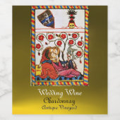 ETERNAL LIEBE MONOGRAM Romantische Hochzeit Weinetikett (Einzelnes Label)