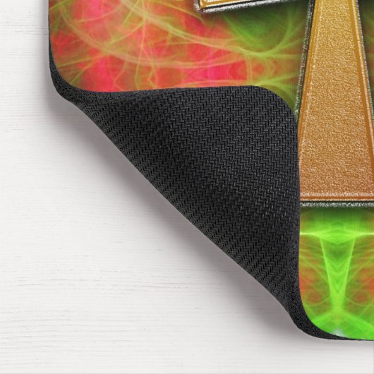 Eternal Life Ankh Psychedelic Buzz Mousepad (Ecke)