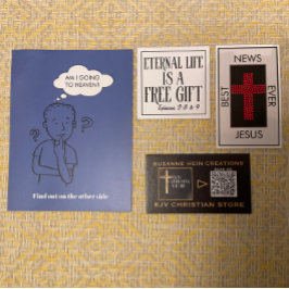 Eternal Life ist ein kostenloses Geschenk Christli Quadratische Visitenkarte