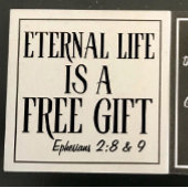 Eternal Life ist ein kostenloses Geschenk Christli Quadratische Visitenkarte