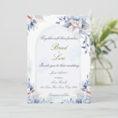 Eternal Love Classic Wedding Einladung (Stehend Vorderseite)