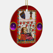 ETERNAL LOVE red purple gem Keramik Ornament (Rechts)