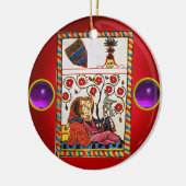 ETERNAL LOVE red purple gem Keramik Ornament (Links)