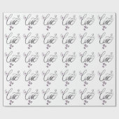 Eternal Love Script | Minimalist Romantic Gift Geschenkpapier (Flach)