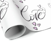 Eternal Love Script | Minimalist Romantic Gift Geschenkpapier (Rolleneckpunkt)