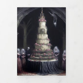 Eternal Matrimony Gothic Wedding Dreifach Gefaltete Einladung (Cover)