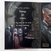 Eternal Matrimony Gothic Wedding Dreifach Gefaltete Einladung (Innen Erste Seite)