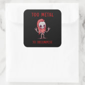 Eternal Metalhead Quadratischer Aufkleber (Tasche)