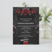 Eternal Night Gothic Vampire Wedding Dark Romance Begleitkarte (Stehend Vorderseite)