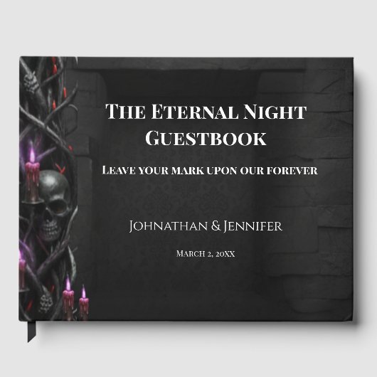 Eternal Night Gothic Vampire Wedding Dark Romance Gästebuch (Vorderseite)