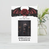 Eternal Night Gothic Vampire Wedding Dark Romance Save The Date (Stehend Vorderseite)