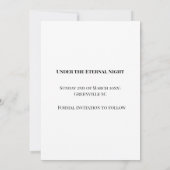 Eternal Night Gothic Vampire Wedding Dark Romance Save The Date (Rückseite)