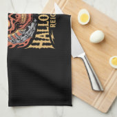 Eternal Nightfall Halloween Skull Pumpkin Geschirrtuch (Viertel Falte)