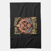 Eternal Nightfall Halloween Skull Pumpkin Geschirrtuch (Vertikal)