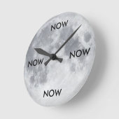 Eternal Now Moon Clock Runde Wanduhr (Winkel)