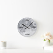 Eternal Now Moon Clock Runde Wanduhr (Zuhause)