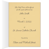 Eternal Rest Mass Offering Card (Innen (Rechts))
