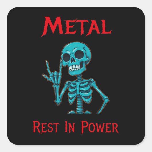 Eternal Riffs Quadratischer Aufkleber (Vorderseite)