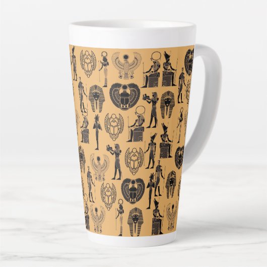 Eternal Sands: Egyptian Antique Elegance for Time Milchtasse (Rechte Ecke)