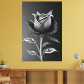 Eternal Silver Rose Leinwanddruck (Insitu (Wohnzimmer))