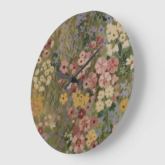 Eternal Spring Bloom Große Wanduhr (Winkel)