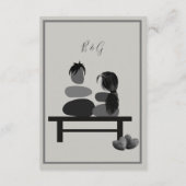 Eternal Stone Paar Boho Hochzeit Begleitkarte (Rückseite)